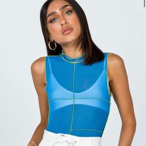 Princess Polly SOLD OUT Jessamy Top- size 6 - blue